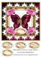 Butterfly & Flowers Large Topper 1