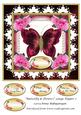 Butterfly & Flowers Large Topper 7