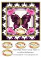 Butterfly & Flowers Large Topper 10