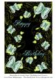 Butterflies & Swirly Vines Birthday Card Front 6