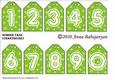 Number Tags ( Chartreuse )