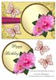 Card Front with Butterflies & Flowers 1