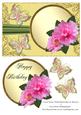 Card Front with Butterflies & Flowers 3
