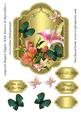 Layered Shaped Topper with Flowers & Butterflies 1