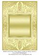 Blank Card Front with Square Frame & Fancy Swirls 6