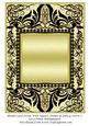 Blank Card Front with Square Frame & Fancy Swirls 7