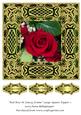 Red Rose in Fancy Frame Large Square Topper 2