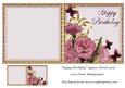 Happy Birthday Square Floral Card