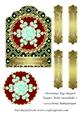Christmas Tag Shaped Topper with Snowflake 2