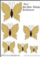 Pearl Gold Glitter Butterfly Embellishments