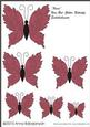 Pearl Neon Red Glitter Butterfly Embellishments