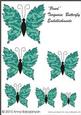 Pearl Turquoise Butterfly Embellishments