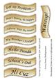 Various Greeting Labels for Male Cards