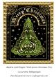 Black & Gold Topper with Green Christmas Tree