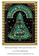 Black & Gold Topper with Cyan Christmas Tree
