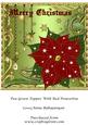 Pea Green Topper with Red Poinsettia