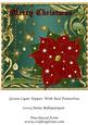 Green Cyan Topper with Red Poinsettia