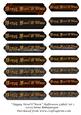 Happy Howl'o'ween Halloween Labels Set 1