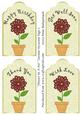 Flower in a Pot Various Occasion Tags 2