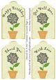 Flower in a Pot Various Occasion Tags 3