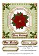 Poinsettia on Double Frames Large Topper 2