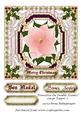 Poinsettia on Double Frames Large Topper 7