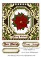 Poinsettia on Double Frames Large Topper 10