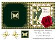 Birthday Cut & Fold Card with Rose & Butterflies 2