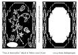 Vine & Butterflies Black & White Card Front