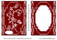 Vine & Butterflies Dark Red Card Front