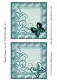 Blank Square Inserts with Butterfly Set 1