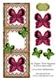 Dl Topper with Magenta & Green Butterflies