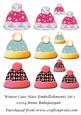 Winter Cute Hats Embellishments Set 1