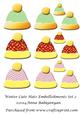 Winter Cute Hats Embellishments Set 2