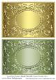 Swirls & Frame Blank Metallic Card Fronts Set 1