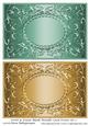 Swirls & Frame Blank Metallic Card Fronts Set 2