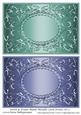 Swirls & Frame Blank Metallic Card Fronts Set 3