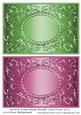 Swirls & Frame Blank Metallic Card Fronts Set 4