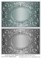 Swirls & Frame Blank Metallic Card Fronts Set 5