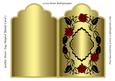 Gothic Roses Tag Shaped Blank Card 1