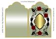 Gothic Roses Tag Shaped Blank Card 2