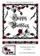 Birthday Gothic Roses 7x7 Topper 1