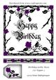 Birthday Gothic Roses 7x7 Topper 2