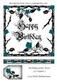 Birthday Gothic Roses 7x7 Topper 3