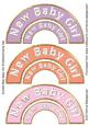 Arched New Baby Girl Embellishments Set
