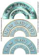 Arched New Baby Boy Embellishments Set