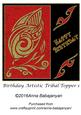 Birthday Artistic Tribal Topper 1