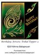 Birthday Artistic Tribal Topper 3