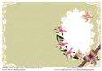 Blank Card with Lilies, Butterflies & Bow 1