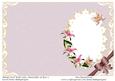 Blank Card with Lilies, Butterflies & Bow 2